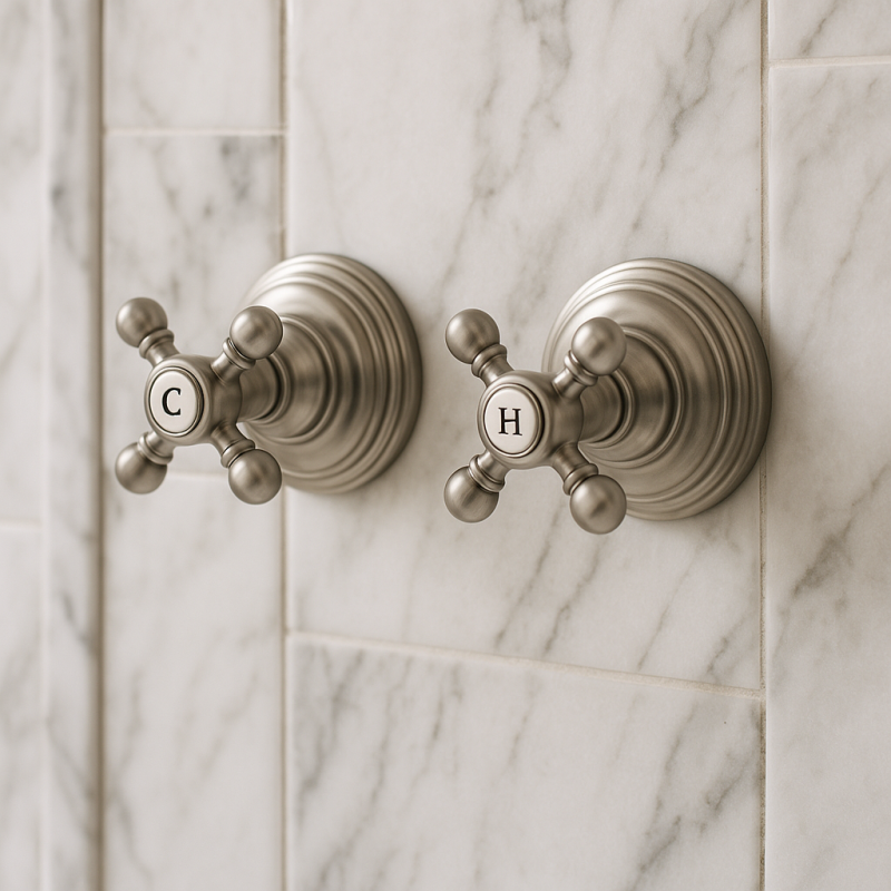 PB classic tap built-in shower set with star handles Chrome 1208855332